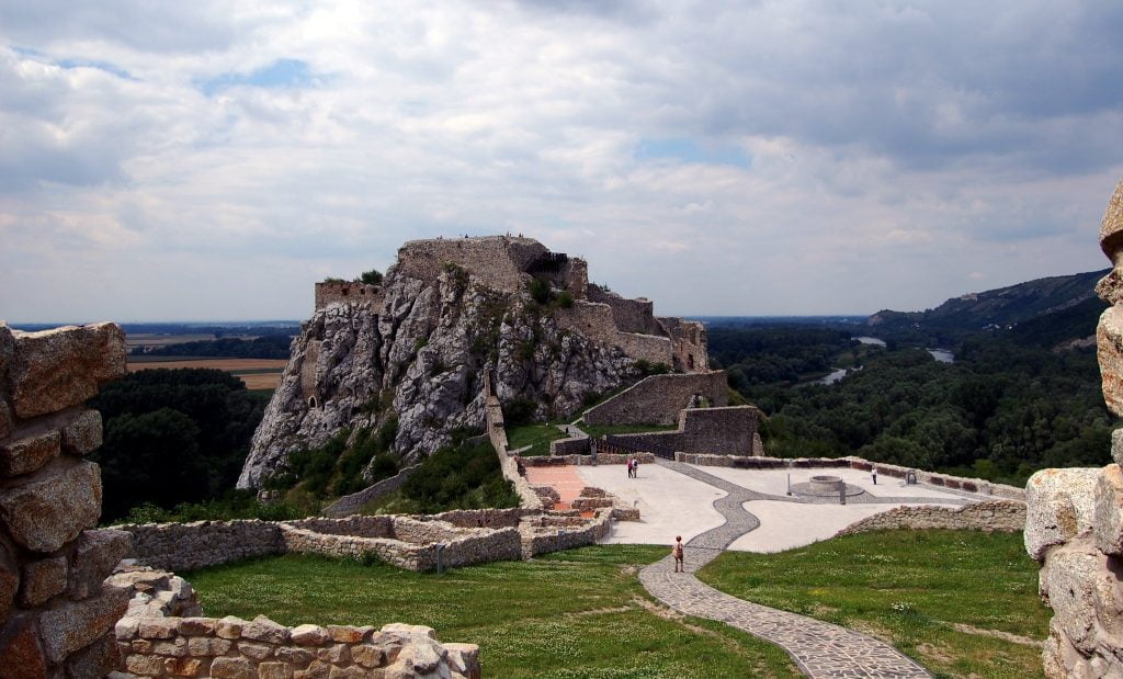 The view of Bratislava Castle and the castle ground.