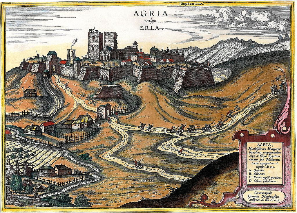 An artistic representation of Eger Castle in the thirteenth century.