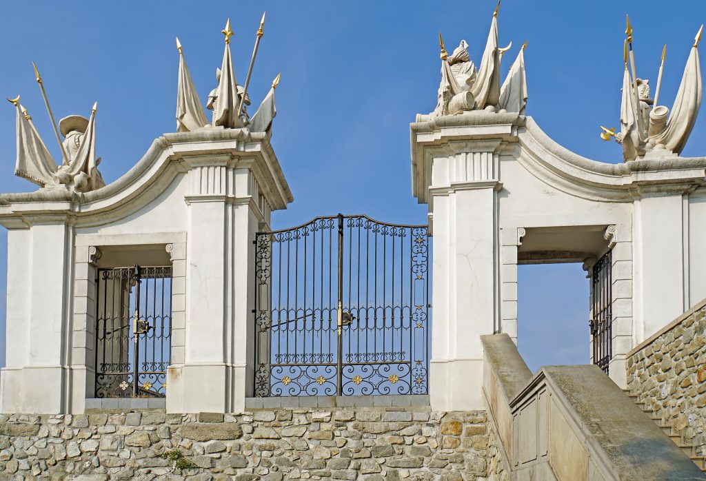 The gate to Bratislava Castle. 