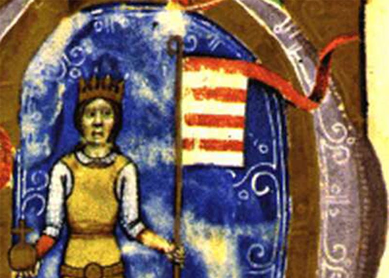 A 1360 painting of King Bela III.