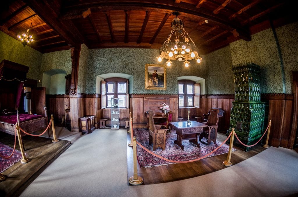 The large hall at Bojnice Castle. 