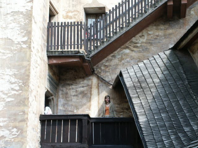 The stairs at Orava Castle.