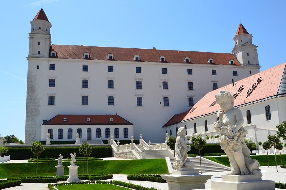 The view outside Bratislava Castle.