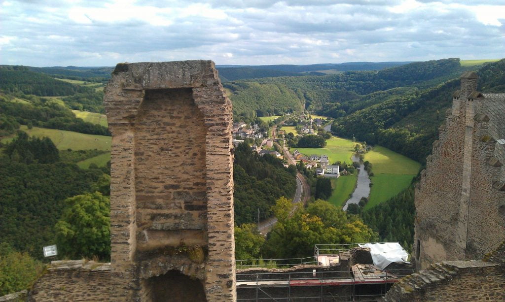 The view above Bourscheid Castle.