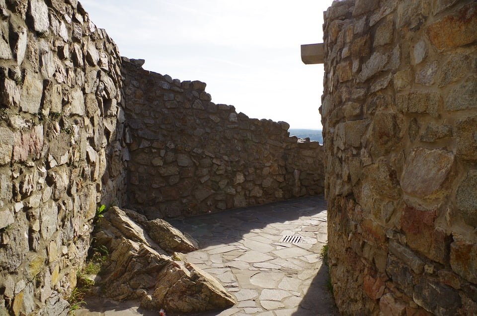 The walls of Devin Castle.