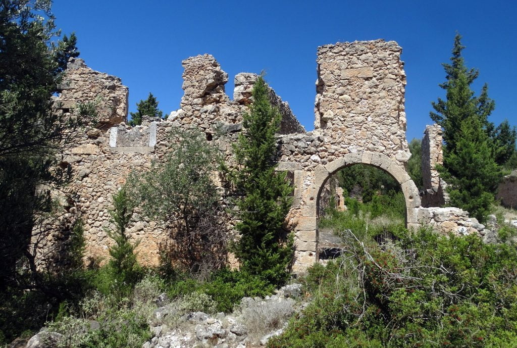 The view of Assos Castle ruins.