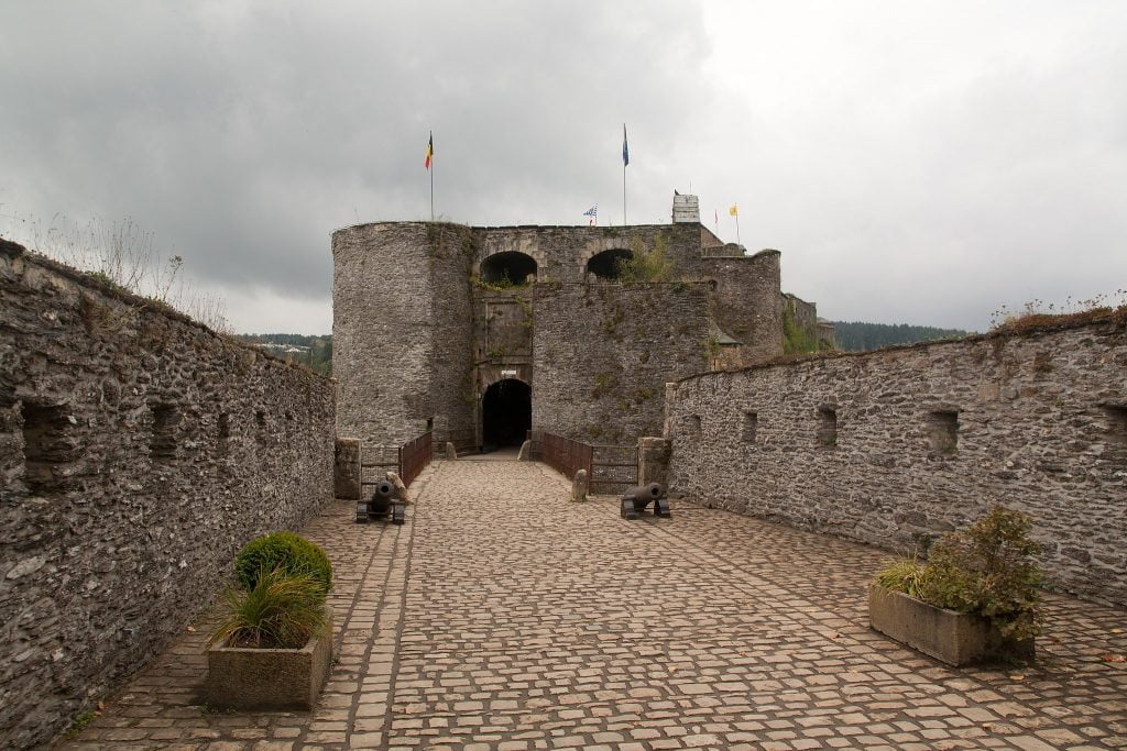 The entrance to Bouillon Castle.