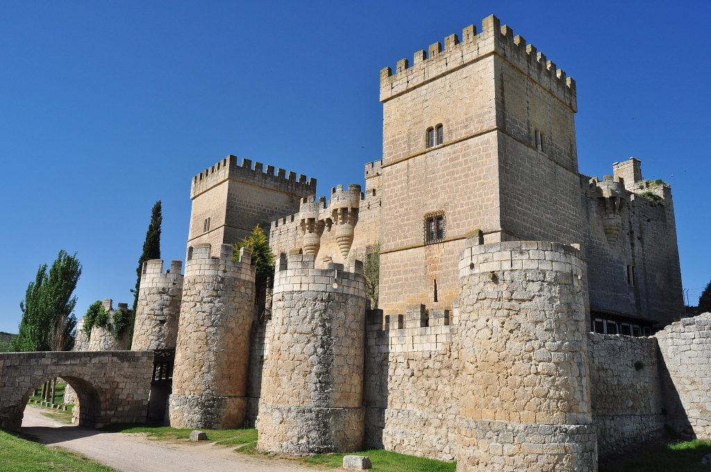 View of Castillo Ampudia's castle structure.