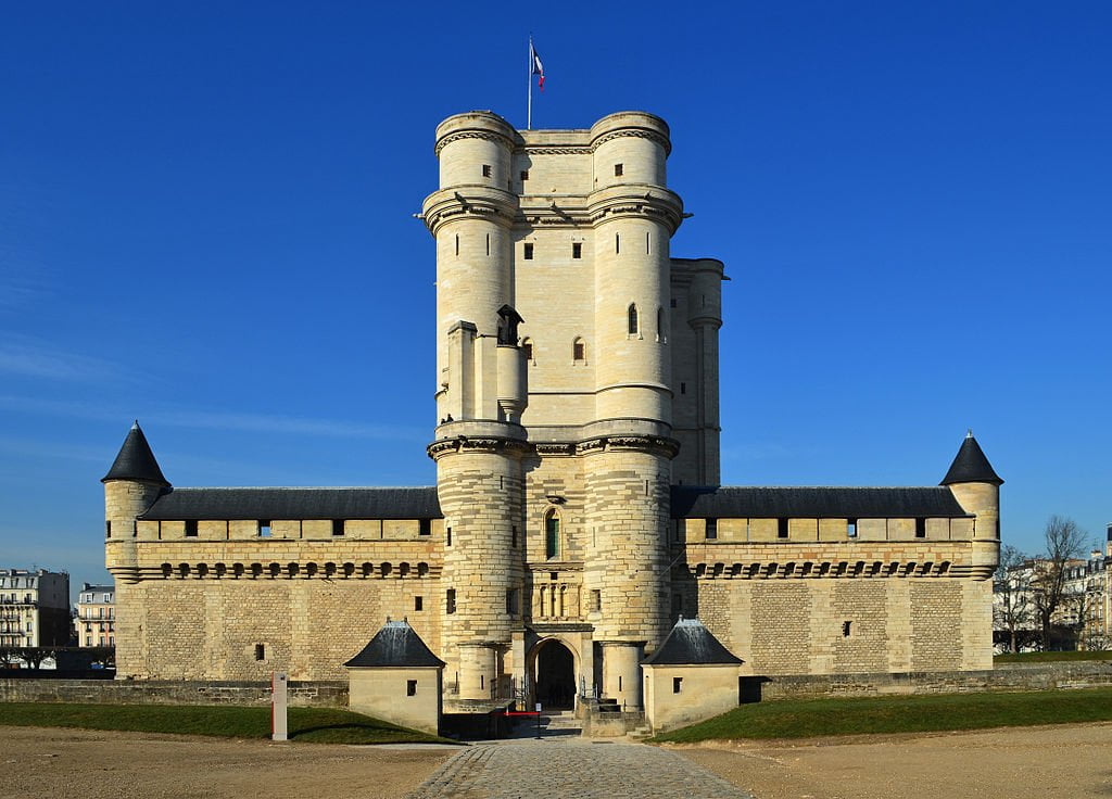 The beautiful tower at Chateau de Vincennes. 