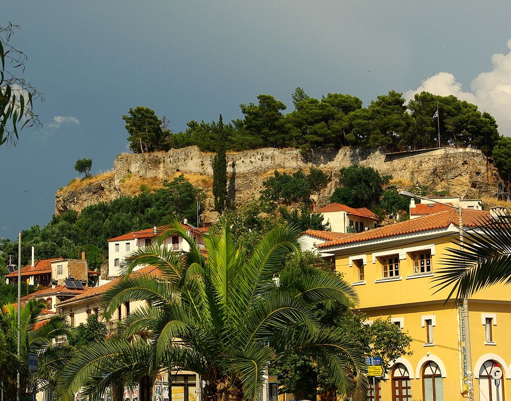 Kalamata Castle's view at the hilltop.