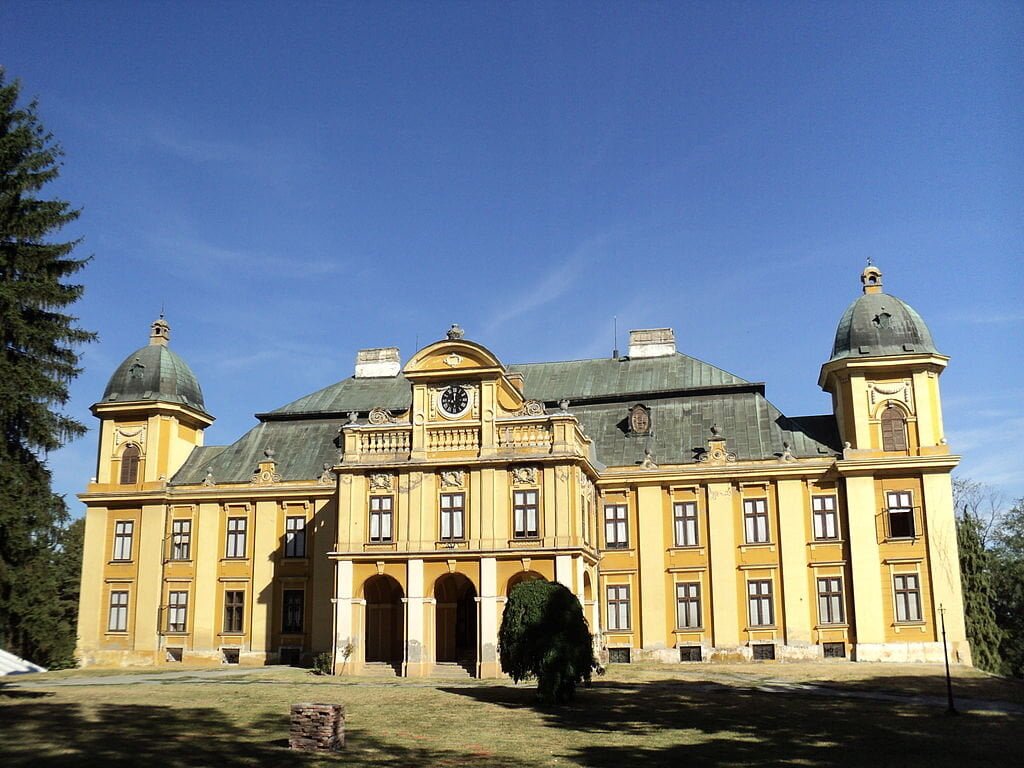 The beautiful facade of Pejacevic Castle.