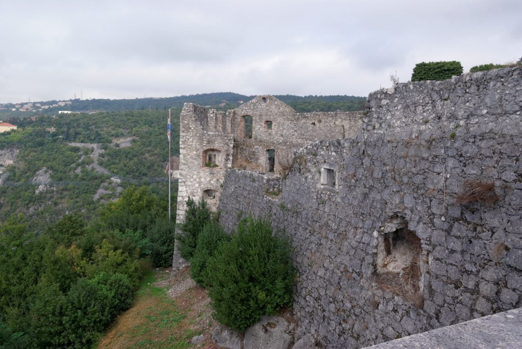 Trsat Castle's view at the cliff.