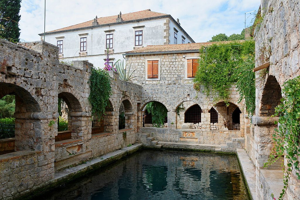 The interior detail of Tvrdalj Castle.