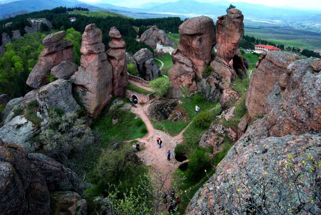 The aerial view inside Belogradchik Fortress.