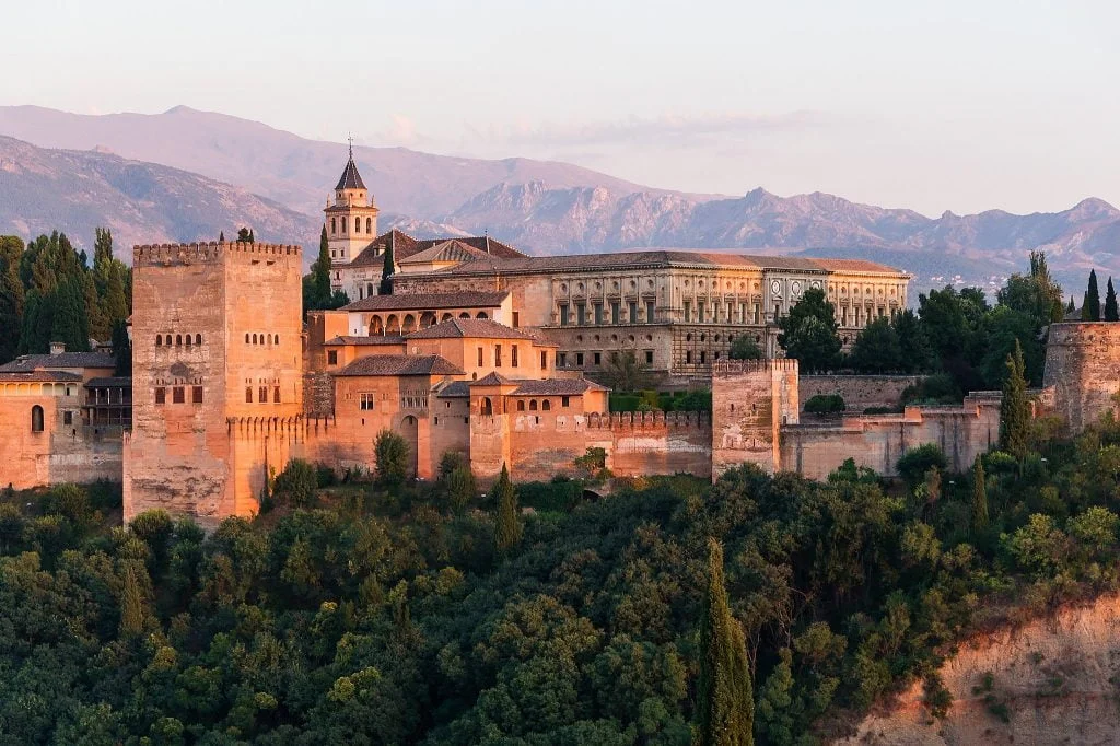 Full view of Alhambra Castle's structure.