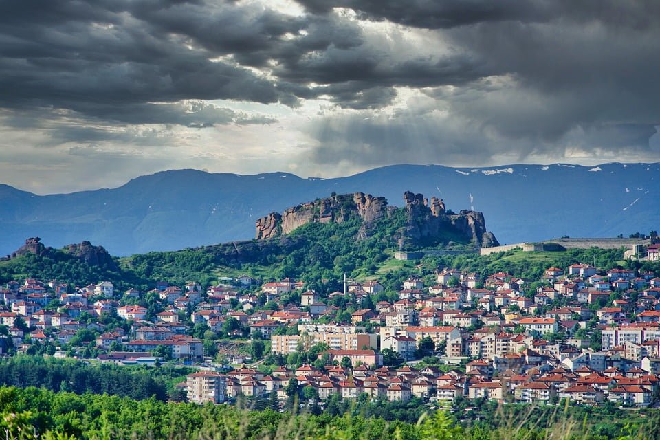 Belogradchik Fortress overlooking the city of Belogradchik.