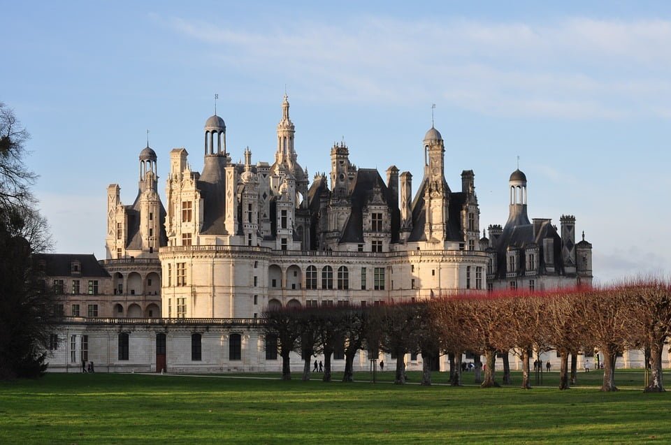 Chateau Chambord and its magnificent structure.