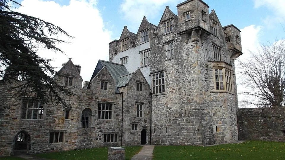 Donegal Castle's view of its architectural structure.