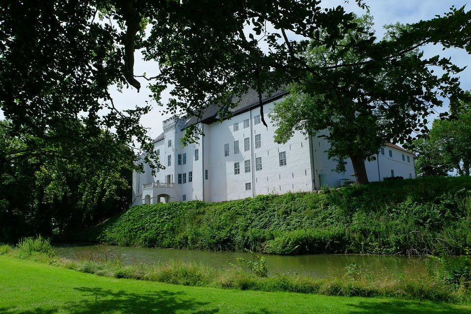 Dragsholm castle from across the river.