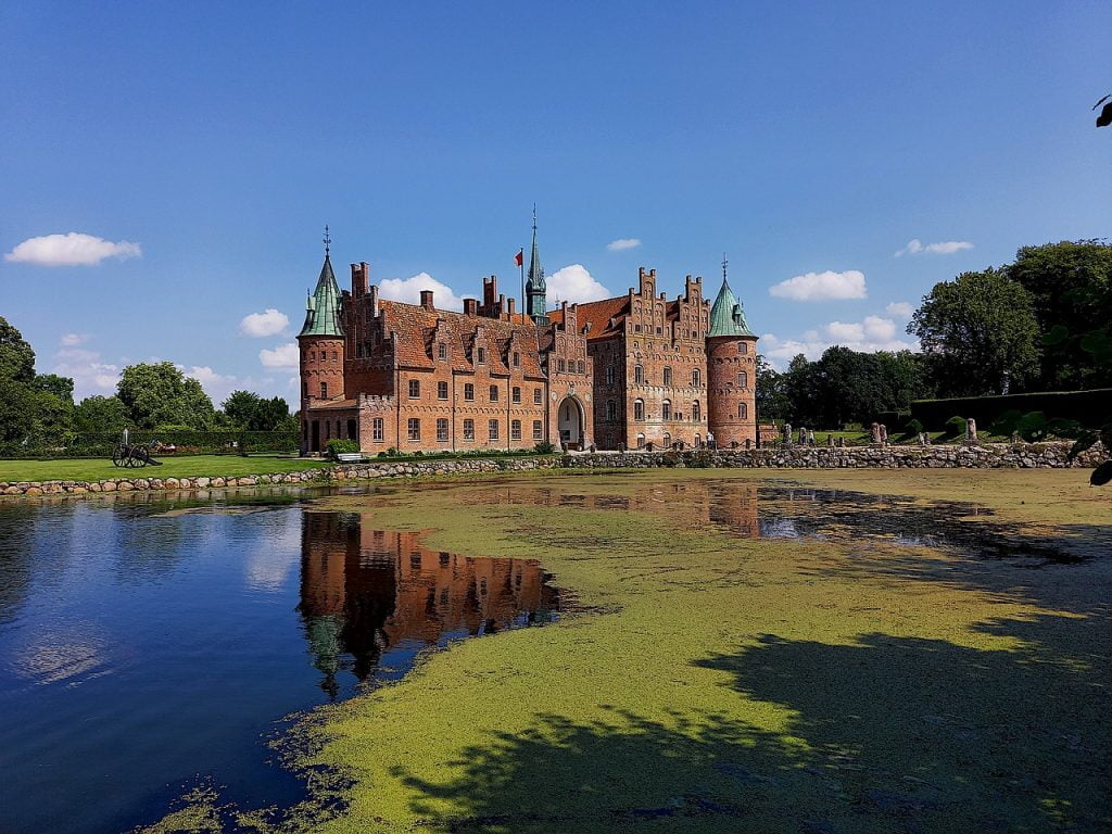Egeskov Castle in Funen, Denmark.