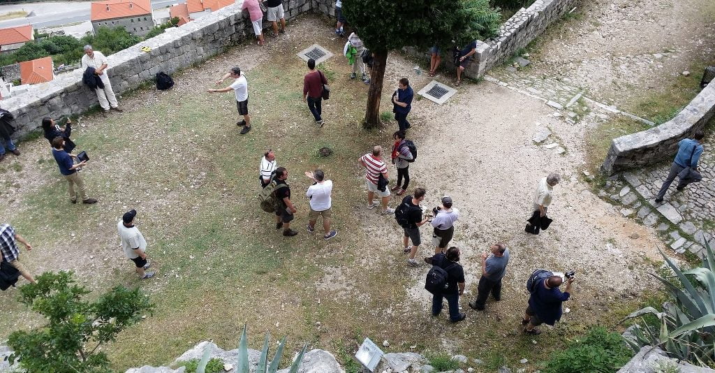 The production team of Game of Thrones at Klis Fortress.