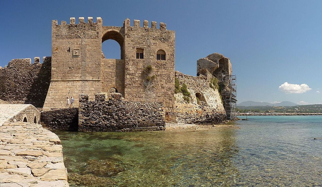 Methoni Castle near the seawater.