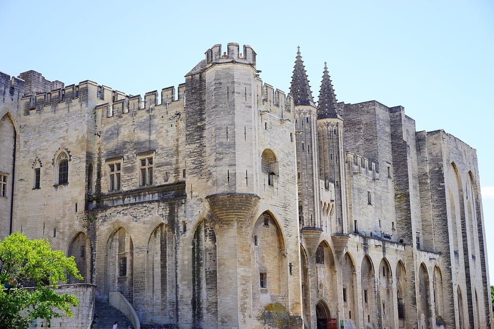 The closer view of Papal Palace structure.