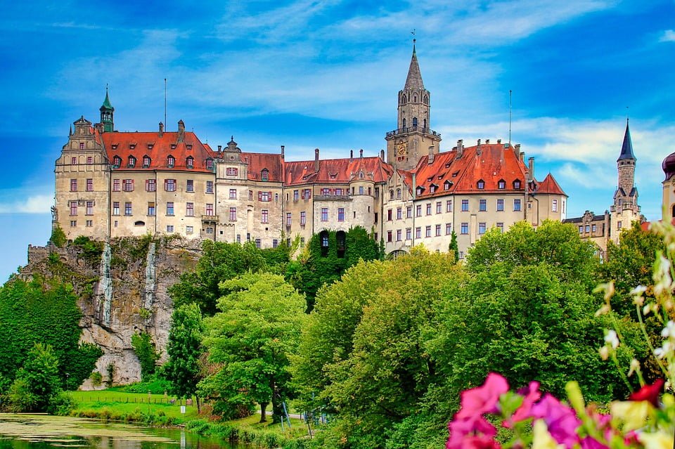 The picturesque view of Sigmaringen Castle. 