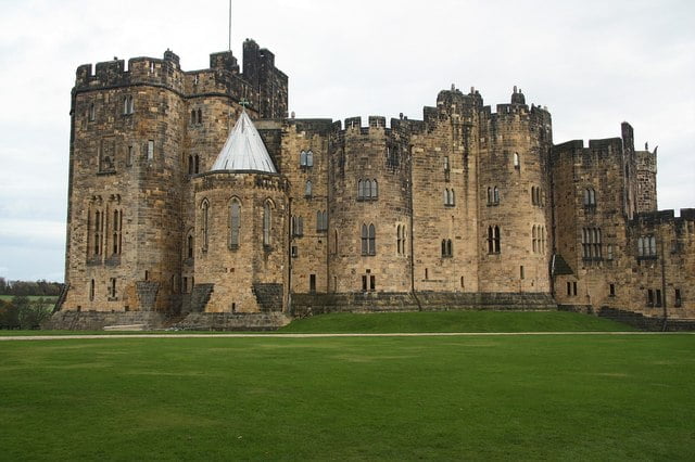 Alnwick Castle’s sturdy walls.