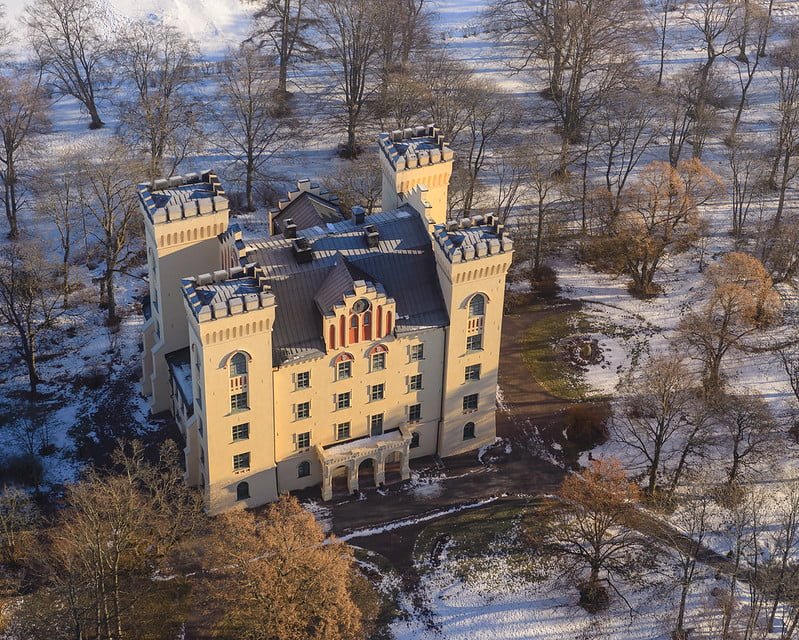 Bogesund Castle within its wooded surroundings.