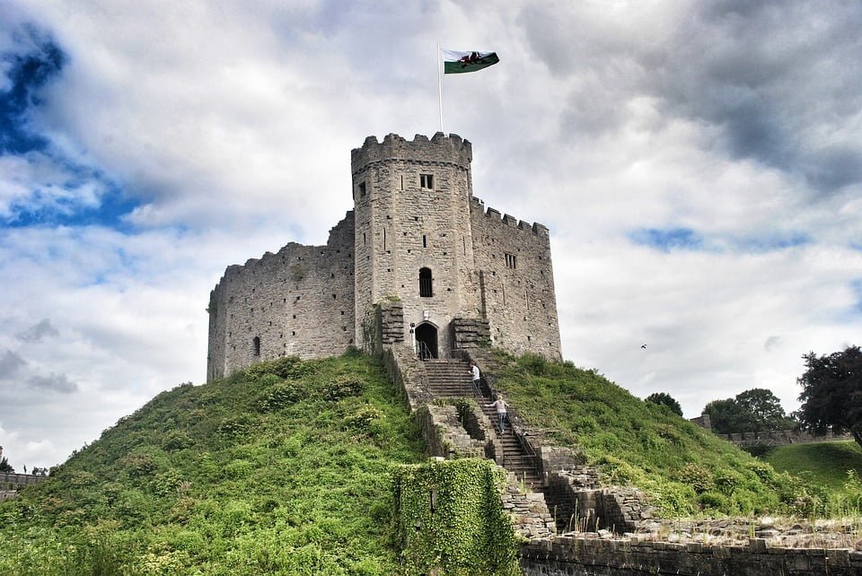 The medieval octagon fort at Cardiff Castle.