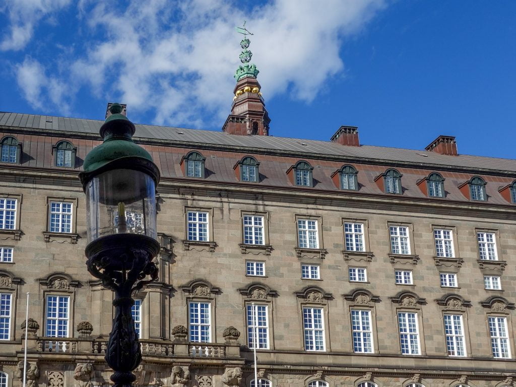 Christiansborg Palace's window details.