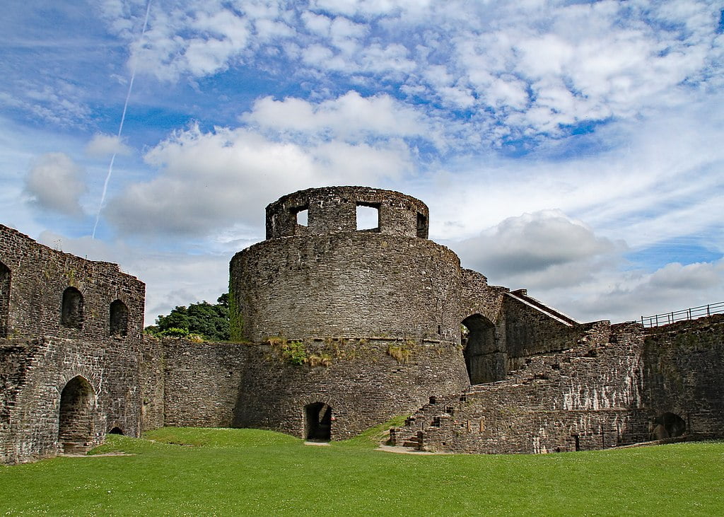 Dinefwr Castle’s remaining walls.