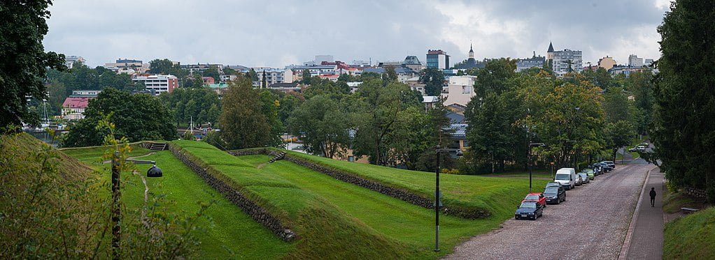 The panoramic view of Fortress of Lappeenranta.