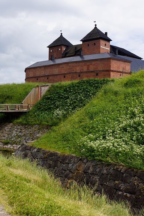 The view of Hame Castle on a hill.