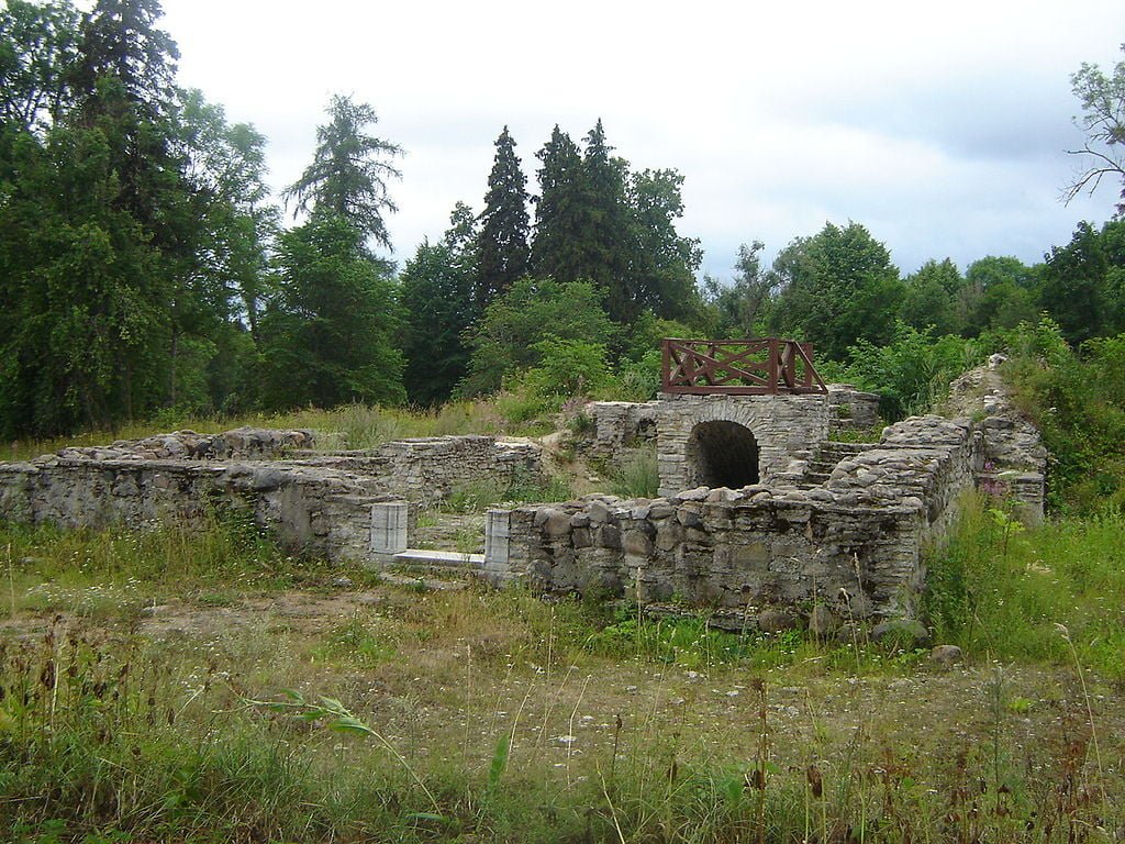 Keila Castle surrounded with green wooded land.