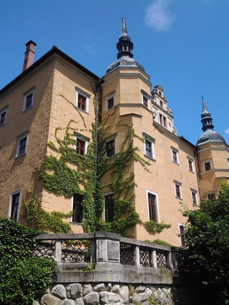 The modern structure look of Kliczków Castle.