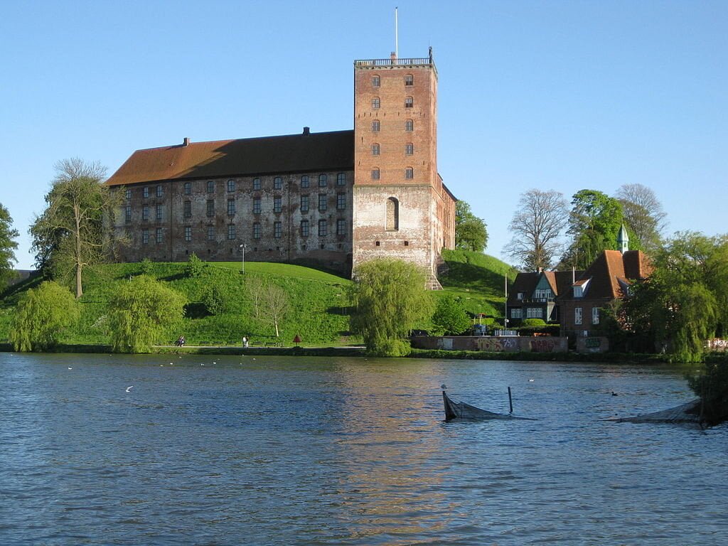 Koldinghus Castle view on the hill.