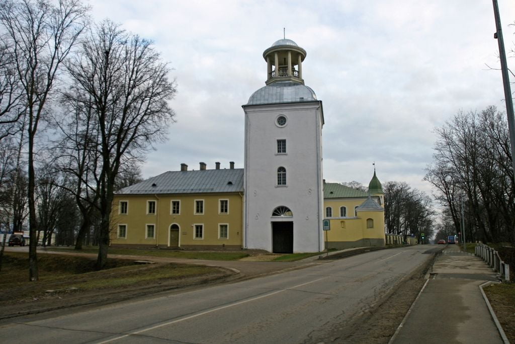 Krustpils Castle in the wintertime.