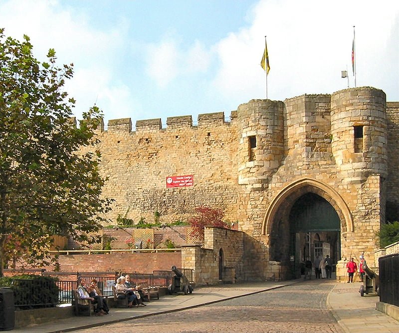 Lincoln Castle’s ancient walls still standing strong.