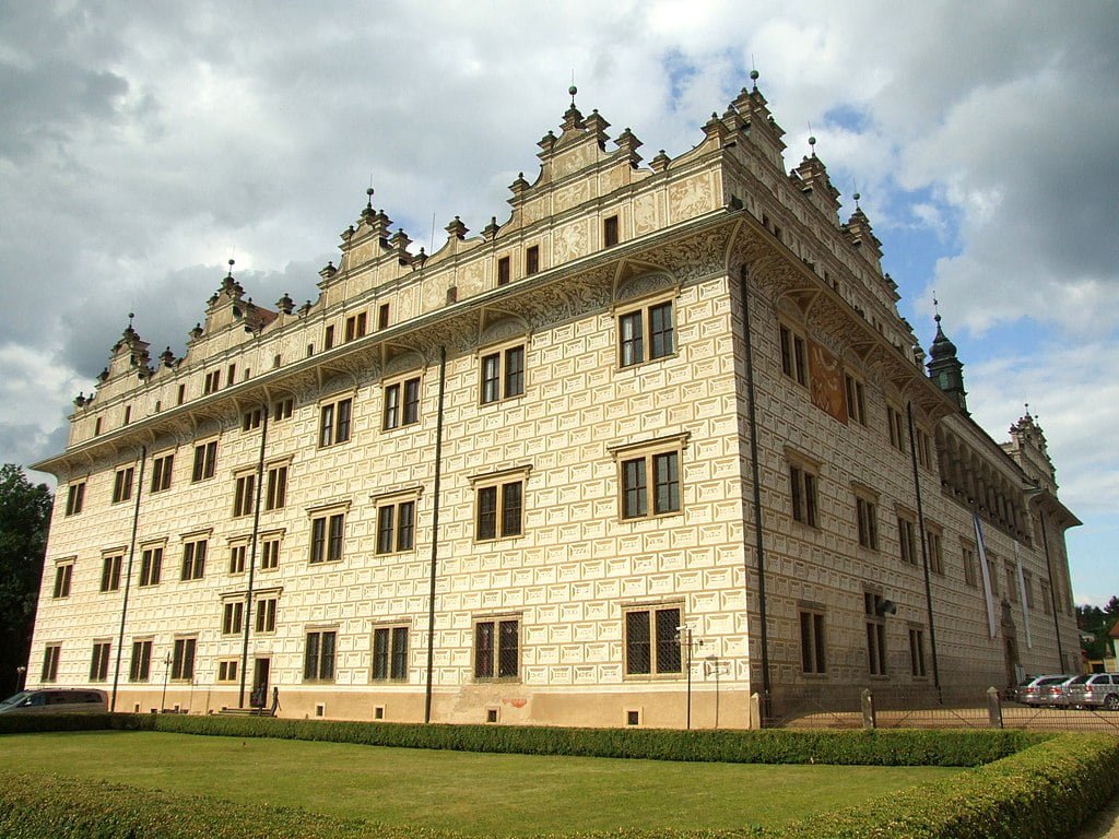 The beautiful detailing of Litomysl Castle.