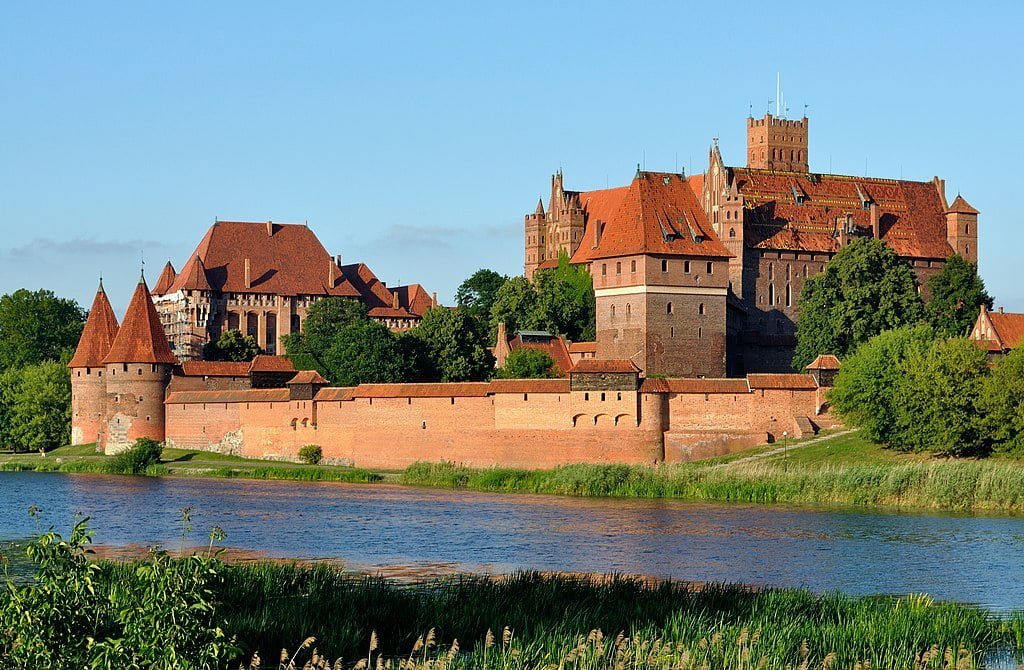 Panoramic view of Malbork Castle.