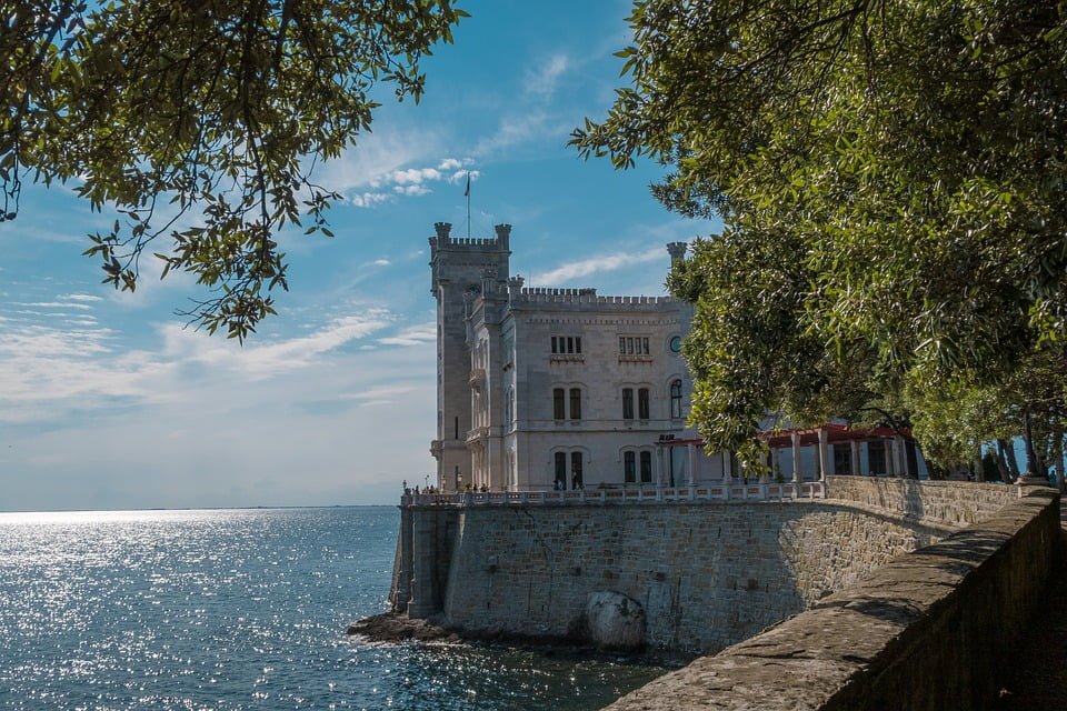 Miramare Castle in springtime.