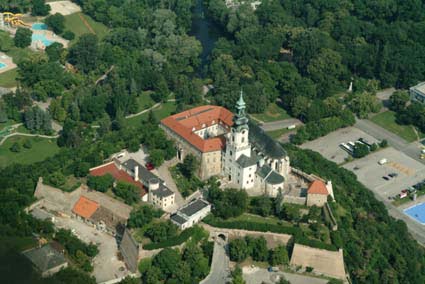 Nitra Castle's aerial view.