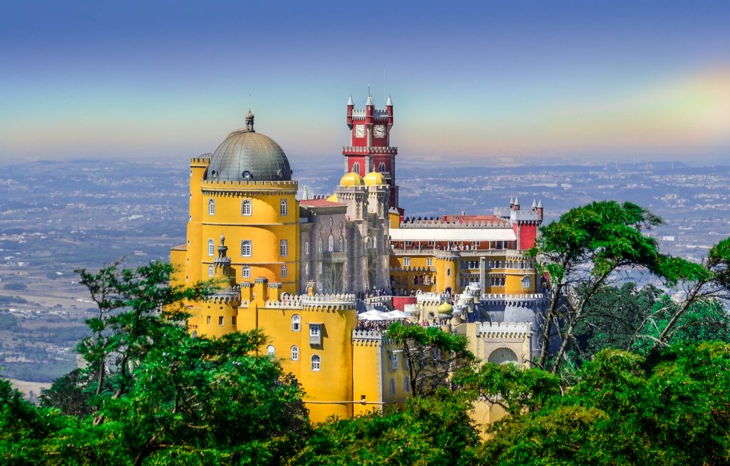 The magnificent view of Pena Palace.