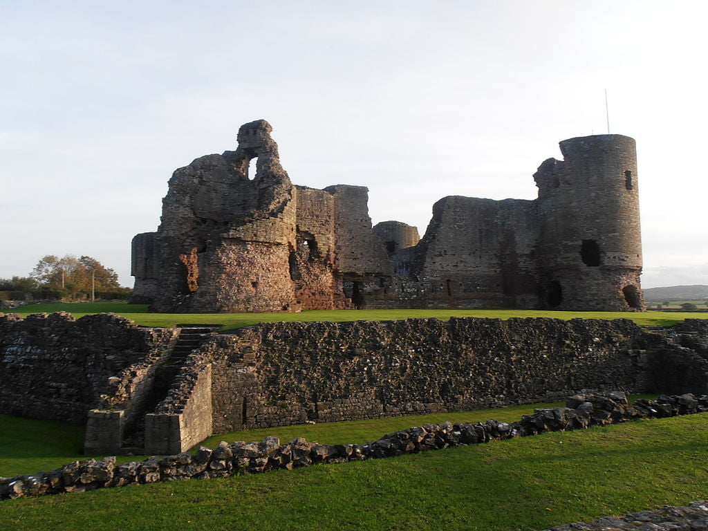 Rhuddlan Castle in ruins.