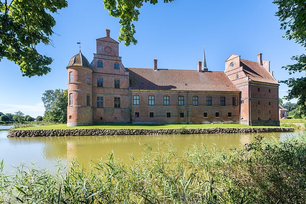 Rosenholm Castle view from across the river.
