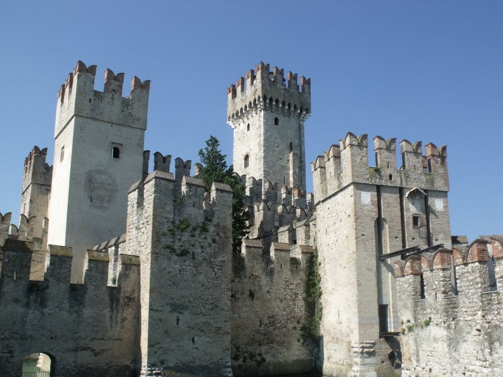 Scaligero Castle across the moat.