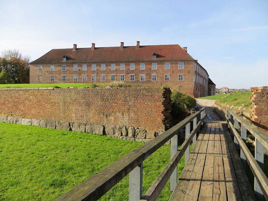 The wooden bridge to Sonderborg Castle. 