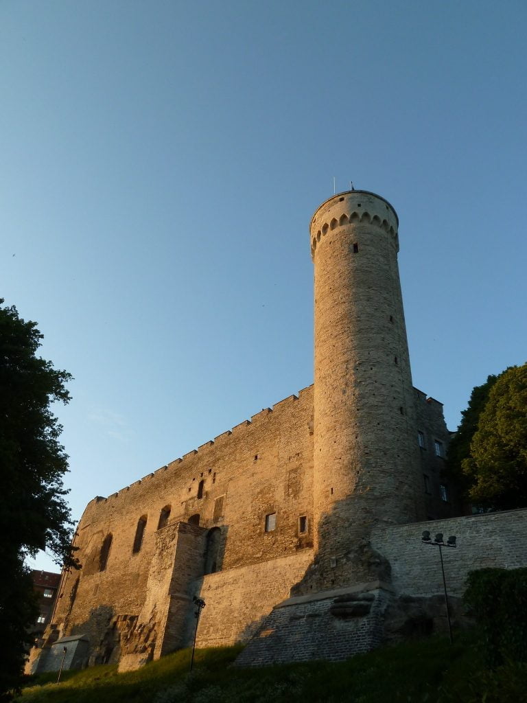 The impressive tower of Toompea Castle.